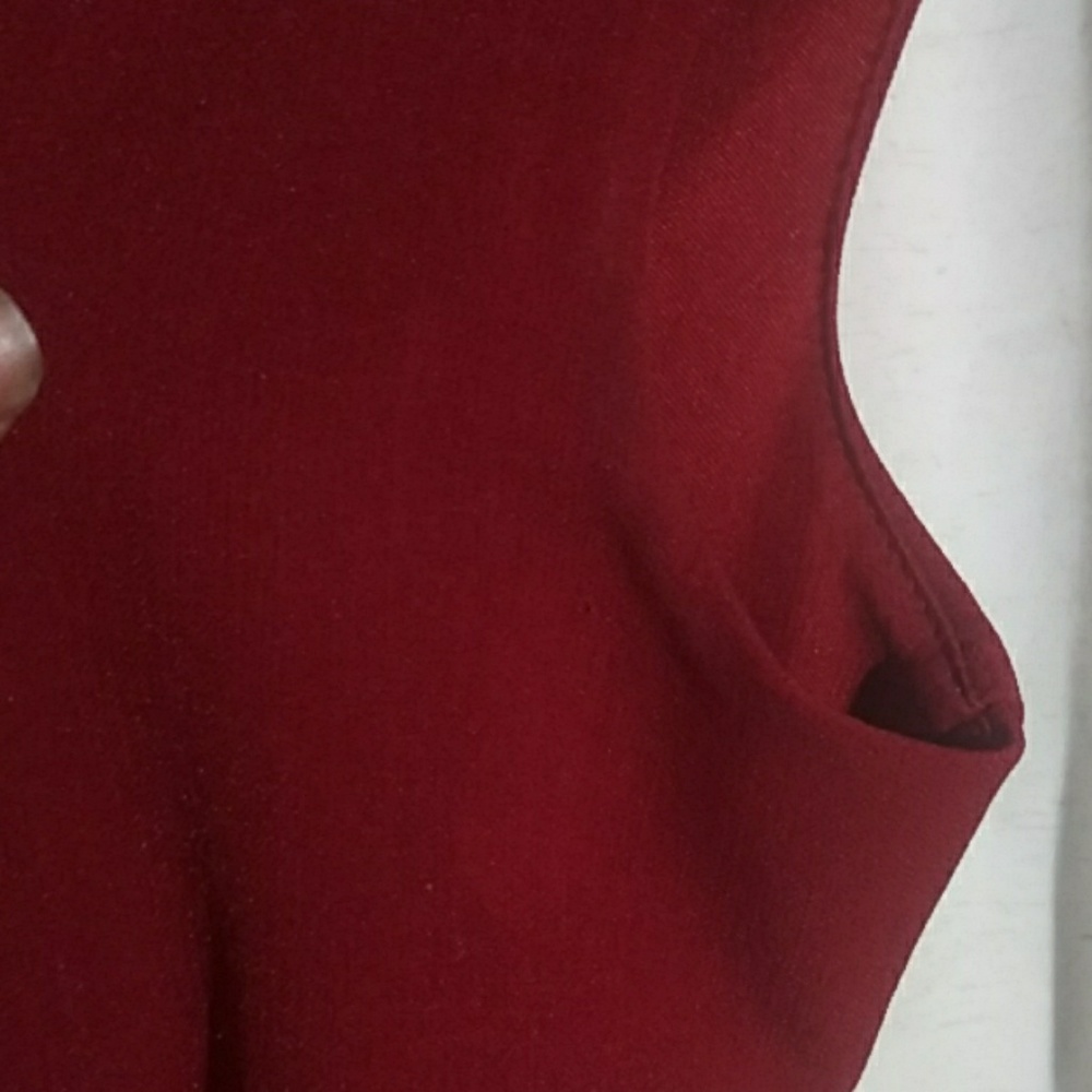 Red and Black Stripe Cocktail Dress - Picture 7 of 8